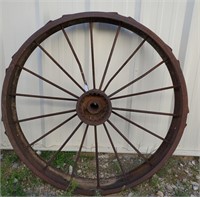41" Vintage Metal Tractor Wheel
