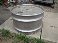 Vintage NAVY Stainless Steel Powder Drum