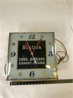 BULOVA SORG JEWELERS WALL CLOCK