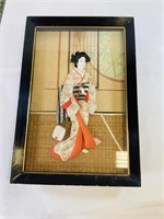 Oriental woman 3d framed art