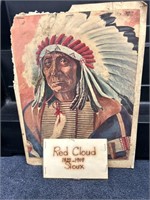 Vintage Red Cloud Indian Museum Photo Sign