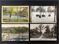 4-Antique Postcards Des Moines Greenwood Park