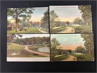4-Antique Postcards Des Moines Greenwood Park