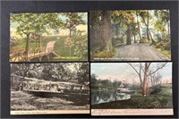 4-Antique Postcards Des Moines Union Park