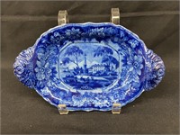 Antique Flo Blue Small Serving Tray 9"