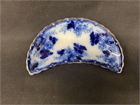 Antique Flo Blue Bone Dish 6.5"