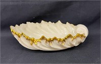 Lenox China (Old Mark) Shell Bowl Gilt 9 1/8"