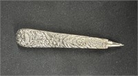 Silverplate Repousse Pattern Pen 4.5" Long