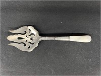Pearl Handled Antique Serving Fork w/Sterling Band