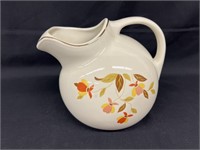 Hall Jewel T Autumn Leaf Tilted Ball Jug 7.25"