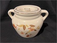 Hall Jewel T Autumn Leaf 2 Handled Bean Pot