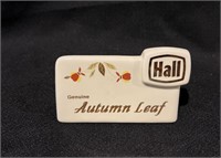 Hall Jewel T Autumn Leaf Trade Display Sign 3 7/8"