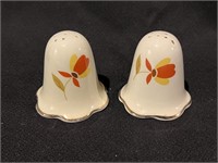 Hall Jewel T Autumn Leaf Ruffled Salt & Pepper Set