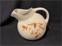 Hall Jewel T Autumn Leaf Ball Jug 7.25"