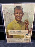 Mickey Mantle Viceroy Cigarettes Store Sign