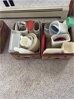 2 boxes of Tupperware