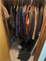 Contents of Closet-Leather Coats, Suit Jackets