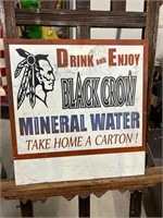 Heavy Metal Black Crow Mineral Water Sign-Indian