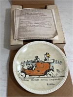 Newell Pottery Co. Norman Rockwell plate.