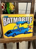 Batmobile Metal Sign