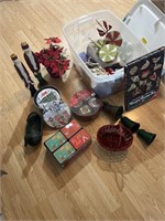 Various Christmas Decor - Tins, Cookie Cutters,