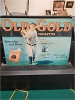 Babe Ruth OLD GOLD Cigarettes General Store Sign