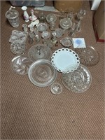 Various Dishes, Candleholders, Cut Glass