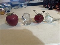 4 Glass Paperweights