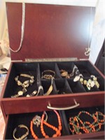 LOT 173 STATEMENT JEWELRY WITH LARGER CASE