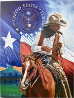 The United States OF Texas By B Hall 1992 22X29