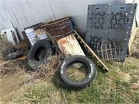 Tires, low mower seat and barrels