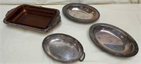 U - 4 PIECES VINTAGE SERVEWARE (K1)