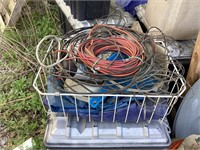Wire basket of wire and tarps