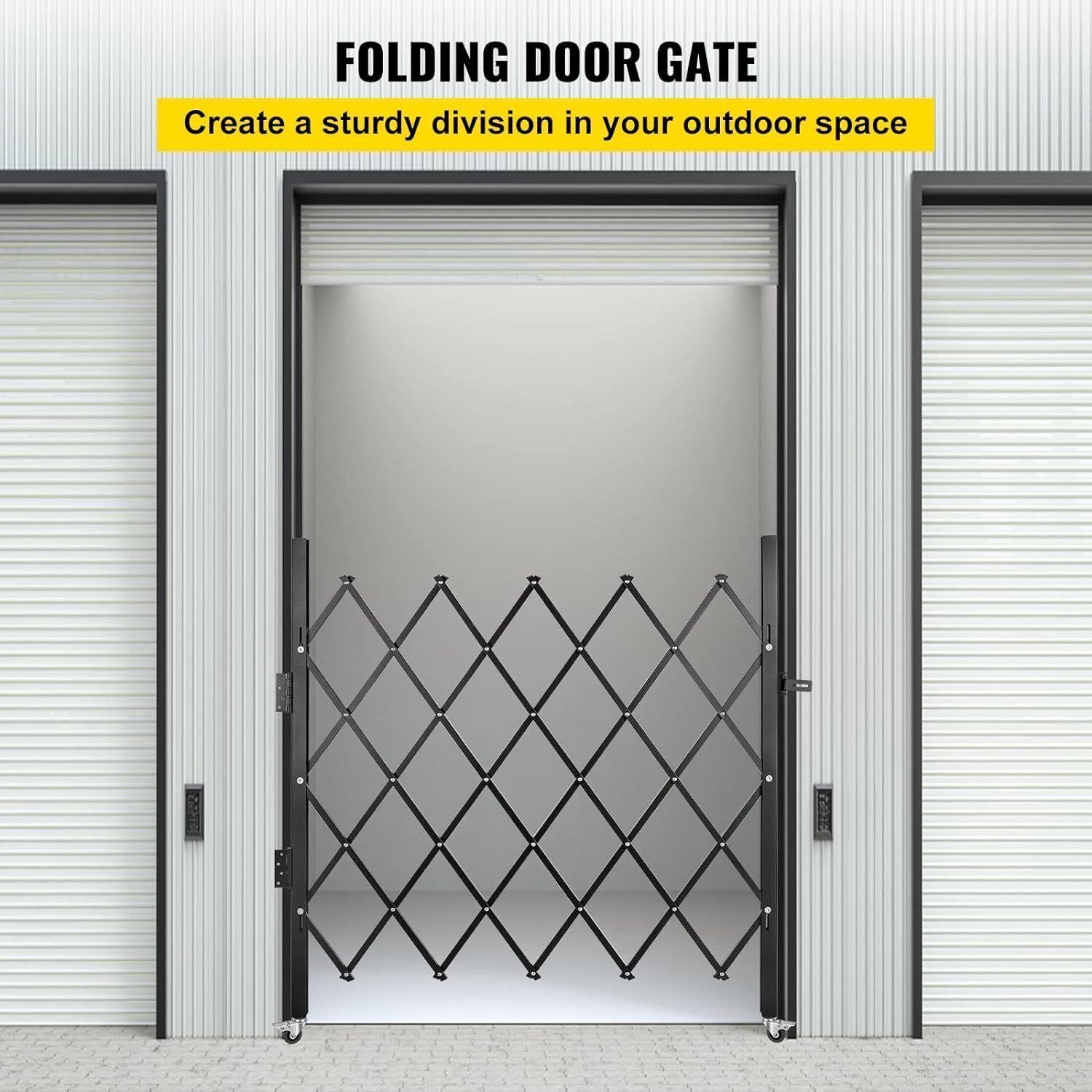 Single Folding Security Gate, 5' H x 5-1/2' W