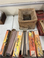 Box half full of 16D Nails & Welding Rods (6013 &