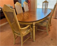 U - STANLEY DINING TABLE W/ 6 CHAIRS (A44)
