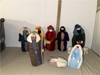 Crocheted nativity set