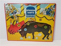 VINTAGE SPANISH DARTS TIN GAME BOARD