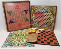 VINTAGE TIN CHECKERS GAME BOARDS