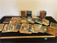 Large lot of vintage and antique books