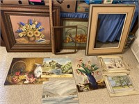 Large lot of frames and wall art