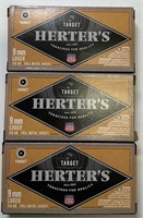 150 QTY HERTER'S 9MM 115GR AMMO