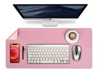 NEW Lot of 2-Leather Pink Desk & Mouse Pad
