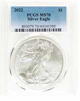 Coin 2022 Silver Eagle-PCGS-MS70