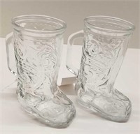 Glass Cowboy Boot Set, Western