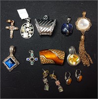Mixed Lot Of Pendants And Pins