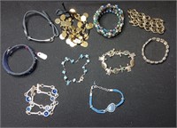 Lot Of Ten Fashion Bracelets