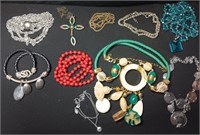 Lot Of Ten Fashion Necklaces