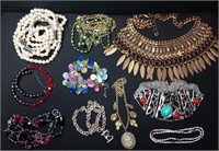 Lot Of Ten  Fashion Necklaces