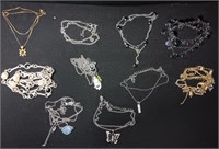 Lot Of Ten Fashion Necklaces